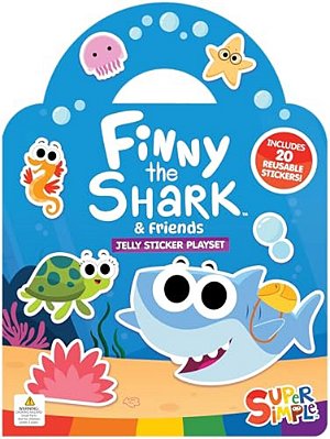 Super Simple Finny The Shark & Friends Jelly Sticker Playset (Includes 20 Reusable Stickers!)-..