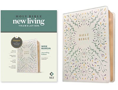 Nlt Wide Margin Bible, Filament Enabled (Leatherlike, Grace & Bloom, Red Letter)-..