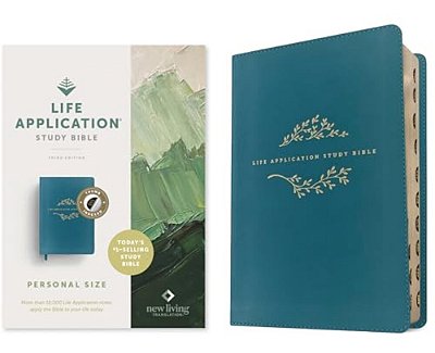Nlt Life Application Study Bible, Third Edition, Personal Size (Leatherlike, Teal Blue, Indexed, Red Letter)-..