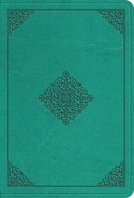 Esv Large Print Value Compact Bible (Trutone, Teal, Ornament Design)-..