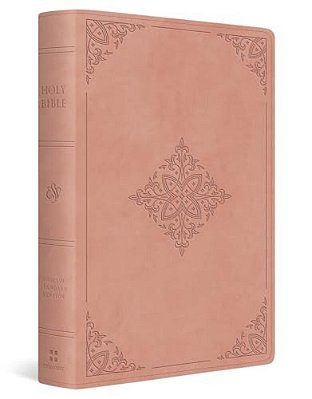 Esv Large Print Value Personal Size Bible (Trutone, Blush Rose, Fleur-De-lis Design)-..
