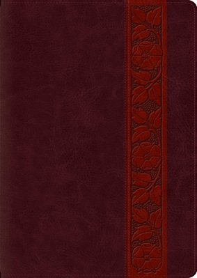 Esv Study Bible, Large Print (Trutone, Mahogany, Trellis Design, Indexed)-..