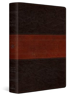 Esv Giant Print Personal Size Bible (Trutone, Forest/Tan, Trail Design)-..