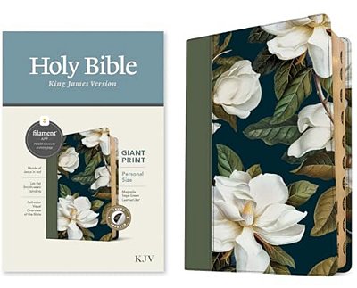 Kjv Personal Size Giant Print Bible, Filament Enabled (Leatherlike, Magnolia Sage Green, Indexed, Red Letter)-..