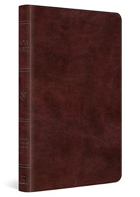 Esv Large Print Thinline Bible, Red Letter (Trutone, Mahogany)-..
