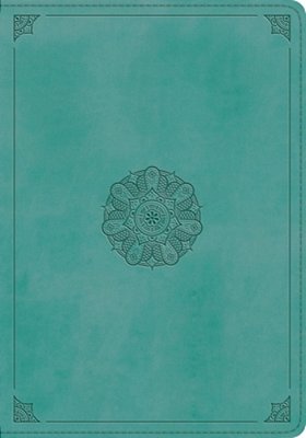 Esv Study Bible (Trutone, Turquoise, Emblem Design)-..
