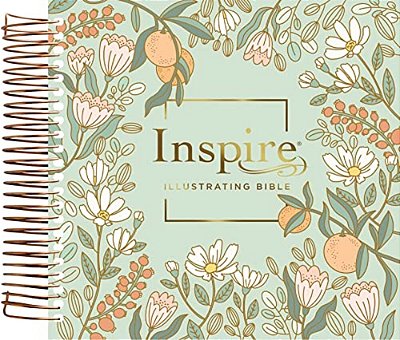 Nlt Dayspring Inspire Illustrating Bible, Filament Enabled (Spiral Bound, Mint Floral Garden)-..