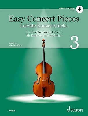Easy Concert Pieces Volume 3 For Double Bass And Piano Edition With Online Audio-..