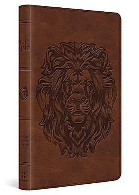 Esv Thinline Bible, Red Letter (Trutone, Brown, Royal Lion Design)-..