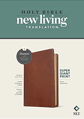 Nlt Super Giant Print Bible, Filament Enabled (Leatherlike, Brown, Red Letter)-..