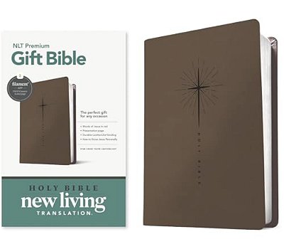 Premium Gift Bible Nlt, Filament Enabled (Leatherlike, Star Cross Taupe, Red Letter)-..