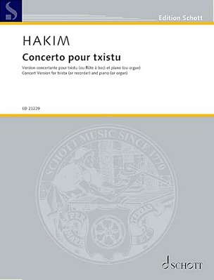 Concerto Pour Txistu (Or Recorder) And Piano (Or Organ)-..