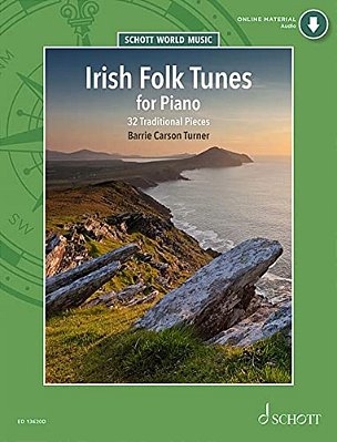 Irish Folk Tunes For Piano- 32 Traditional Pieces Book/Audio Online-..