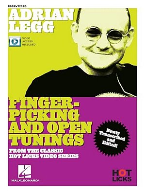 Adrian Legg - Fingerpicking And Open Tunings Instructional Book With Online Video Lessons-..