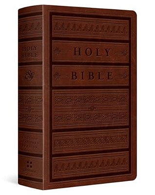 Esv Giant Print Personal Size Bible, Red Letter (Trutone, Brown, Engraved Mantel Design)-..