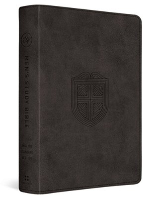 Esv Men's Study Bible (Trutone, Charcoal, Shield Design)-..