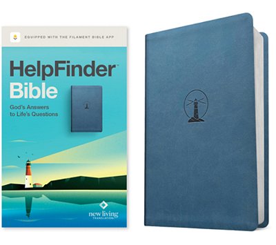 Helpfinder Bible Nlt, Filament Enabled (Leatherlike, Harbor Blue, Red Letter)-..
