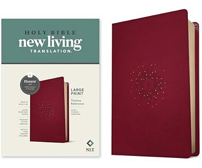 Nlt Large Print Thinline Reference Bible, Filament Enabled Edition (Red Letter, Leatherlike, Berry)-..