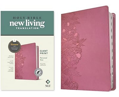 Nlt Personal Size Giant Print Bible, Filament Enabled Edition (Red Letter, Leatherlike, Peony Pink, Indexed)-..