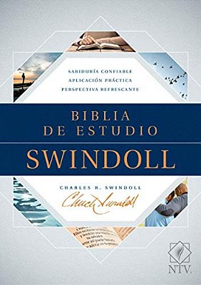 Biblia De Estudio Swindoll Ntv (Tapa Dura, Azul)-..