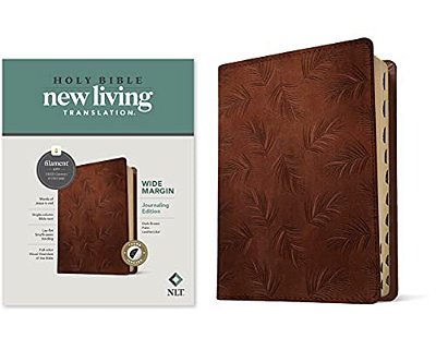 Nlt Wide Margin Bible, Filament Enabled (Leatherlike, Dark Brown Palm, Indexed, Red Letter)-..