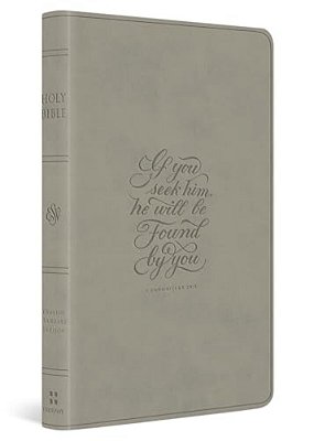 Esv Large Print Value Thinline Bible (Trutone, Stone, 1 Chronicles 28:9 Design)-..