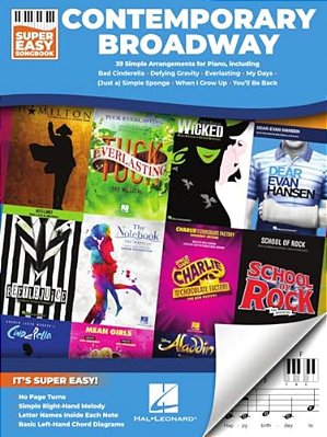 Contemporary Broadway - Super Easy Songbook: Simple Arrangements Of 39 Broadway Hits For Piano With Lyrics-..