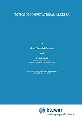 Topics In Computational Algebra-..