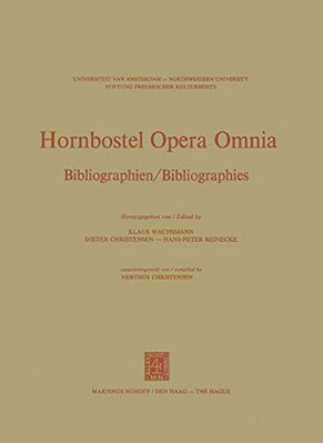 Hornbostel Opera Omnia: Bibliographien/Bibliographies-..