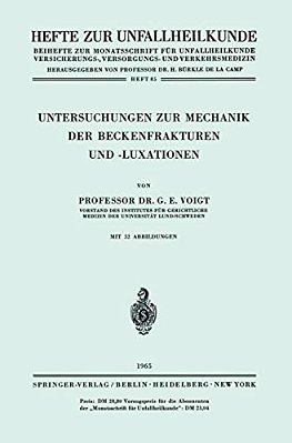 Untersuchungen Zur Mechanik Der Beckenfrakturen Und -Luxationen-..