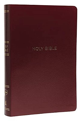 Nkjv, Reference Bible, Center-Column Giant Print, Leather-Look, Burgundy, Red Letter Edition, Comfort Print-..
