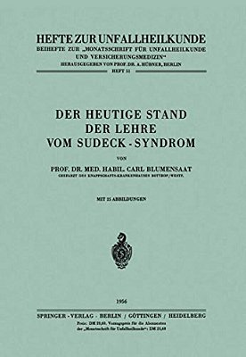 Der Heutige Stand Der Lehre Vom Sudeck-Syndrom-..