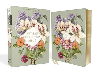Nasb, Artisan Collection Bible, Leathersoft, Sage Floral, Red Letter Edition, 1995 Text, Comfort Print-..