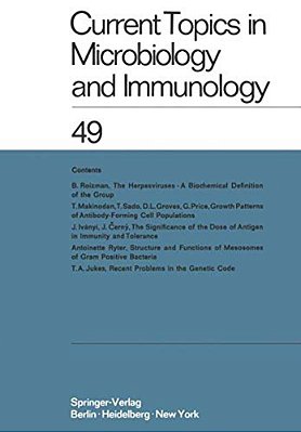 Current Topics In Microbiology And Immunology/Ergebnisse Der Mikrobiologie Und Immunitätsforschung-..