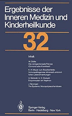 Ergebnisse Der Inneren Medizin Und Kinderheilkunde-..