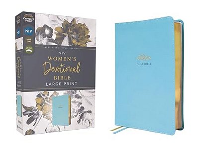 Niv, Women's Devotional Bible (By Women, For Women), Large Print, Leathersoft, Teal, Comfort Print-..