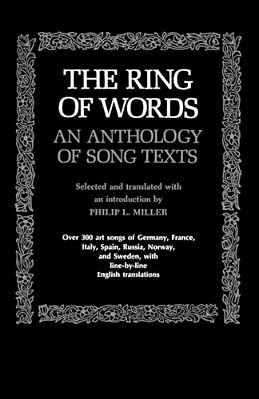 The Ring Of Words: An Anthology Of Song Texts-..