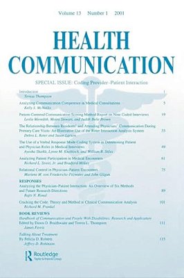 Coding Provider-Patient Interaction: A Special Issue Of Health Communication-..