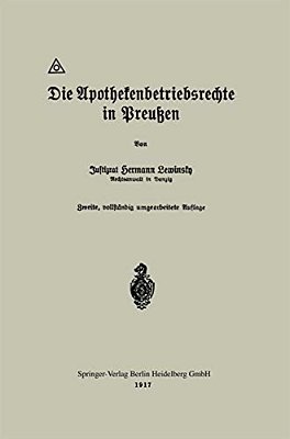 Die Apothekenbetriebsrechte In Preußen-..