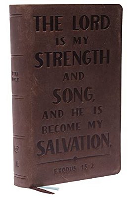 Kjv Holy Bible: Personal Size With Cross References, Brown Genuine Leather, Red Letter, Comfort Print: King James Version (Verse Art Cover Collection)-..