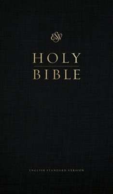 Esv Church Bible, Large Print, Red Letter (Hardcover, Black)-..