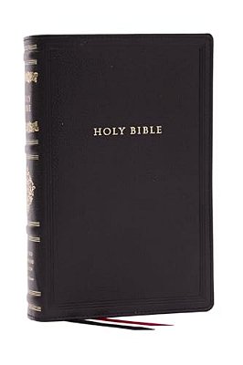 Rsv Personal Size Bible With Cross References, Black Genuine Leather, Thumb Indexed, (Sovereign Collection)-..