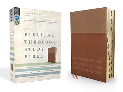 Niv, Biblical Theology Study Bible, Imitation Leather, Tan/Brown, Indexed, Comfort Print: Follow God's Redemptive Plan As It Unfolds Throughout Script-..
