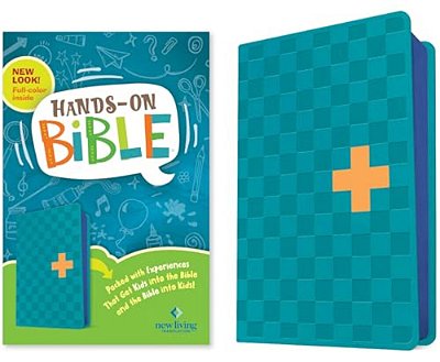 Nlt Hands-On Bible, Third Edition (Leatherlike, Blue Check Cross)-..