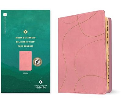 Biblia De Estudio Del Diario Vivir Para Jóvenes Ntv Con Filament (Sentipiel, Rosa Pastel, Índice, Letra Roja)-..