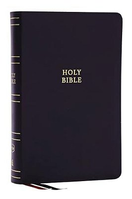 Nkjv, Single-Column Reference Bible, Verse-By-verse, Black Bonded Leather, Red Letter, Comfort Print-..