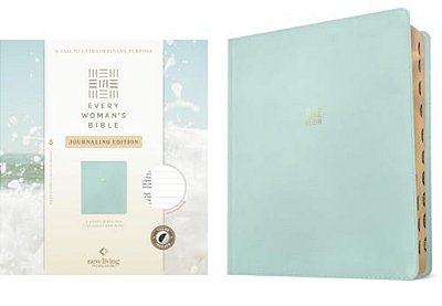 Nlt Every Woman's Bible, Journaling Edition, Filament Enabled (Leatherlike, Seafoam Blue, Indexed, Red Letter)-..