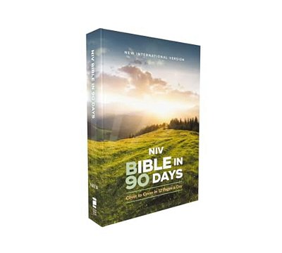 Niv, Bible In 90 Days, Paperback: Cover To Cover In 12 Pages A Day-..