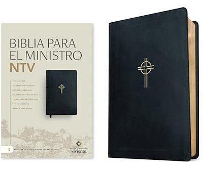 Biblia Para El Ministro Ntv, Letra Grande Con Filament (Sentipiel, Negro, Letra Roja)-..