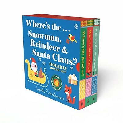 Where's The... Snowman, Reindeer & Santa Claus? Holiday Boxed Set: (A Christmas Boxed Set Of Interactive, Sensory Lift-The-flap Books With Felt Fla-..